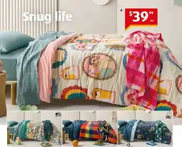 ALDI Kids Quilted Fleece Coverlet Double Bed offer