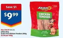 ALDI Julius Dog Grain Free Chicken Tenders offer