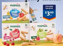 ALDI Mamia Baby Food Bars offer