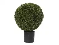 Potted Artificial Box Leaf Ball Topiary, 76cm