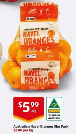 ALDI Australian Navel Oranges Pack offer