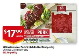 ALDI Kr castlemaine pork scotch butterflied offer