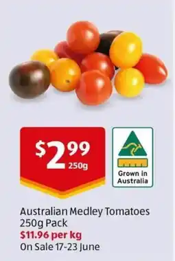 ALDI Australian Medley Tomatoes Pack offer