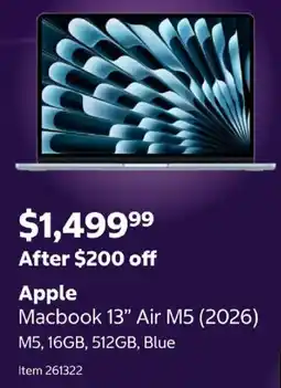 Costco Apple Macbook 13 Air M5 2026 offer