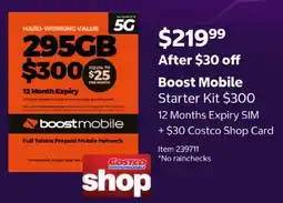 Costco Boost Mobile Starter Kit offer