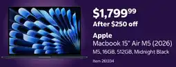 Costco Apple Macbook 15 Air M5 2026 offer