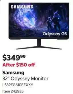 Costco Samsung 32 odyssey monitor ls32fg510eexxy offer