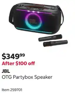 Costco Jbl otg partybox speaker offer