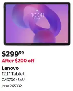 Costco Lenovo 12.1 Tablet ZAG70045AU offer