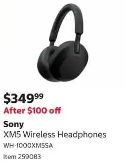 Costco Sony xm5 wireless headphones wh 1000xm5sa offer