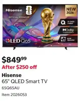 Costco Hisense 65 qled smart tv 65q6sau offer