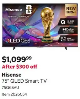 Costco Hisense 75 qled smart tv 75q6sau offer