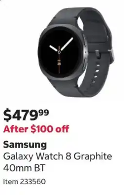 Costco Samsung galaxy watch 8 graphite 40mm bt offer