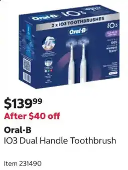 Costco Oral B 103 Dual Handle Toothbrush offer