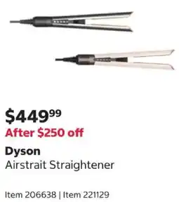 Costco Dyson Airstrait Straightener offer