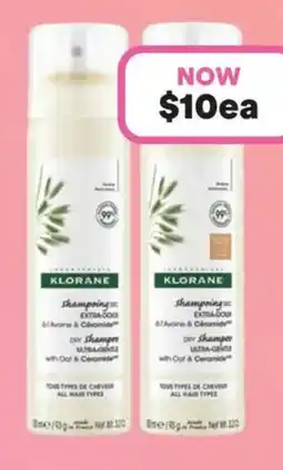 Priceline The Klorane Dry Shampoo with Oat & Ceramide offer