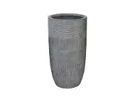 Vetro Ridged Urn, Large, Charcoal