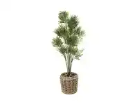 LivingStyles Rattan Potted Artificial Parlour Palm, 120cm offer