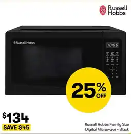 BIG W Russell Hobbs Family Size Digital Microwave offer