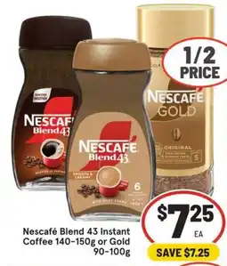 IGA Nescafé Blend 43 Instant Coffee or Gold offer