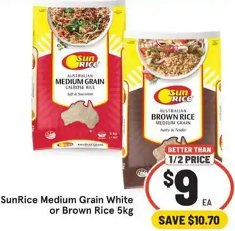 IGA SunRice Medium Grain White or Brown Rice offer