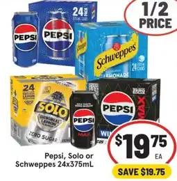 IGA Pepsi, Solo or Schweppes offer