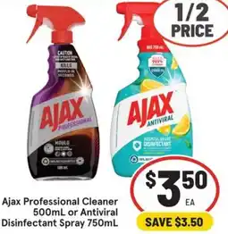 IGA Ajax Professional Cleaner or Antiviral Disinfectant Spray offer