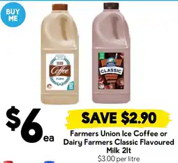 Drakes Farmers Union Ice Coffee or Dairy Farmers Classic Flavoured Milk offer