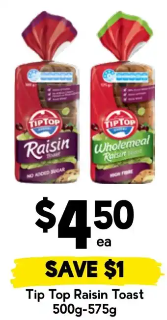 Drakes Tip Top Raisin Toast offer