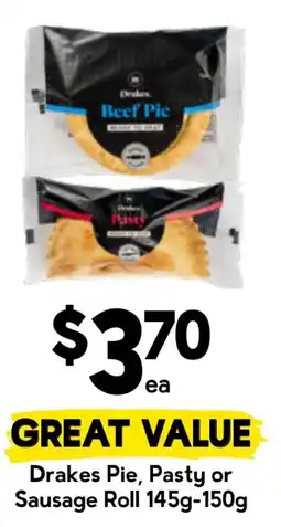Drakes Drakes Pie, Pasty or Sausage Roll offer