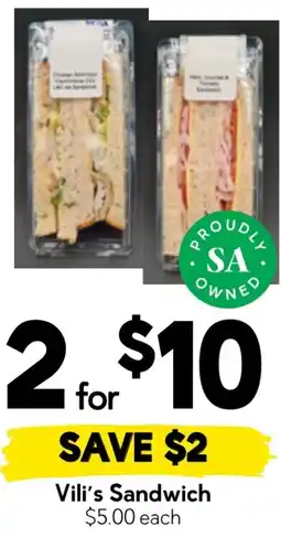 Drakes Vili's Sandwich offer