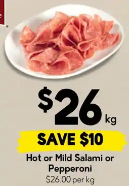 Drakes Hot or Mild Salami or Pepperoni offer