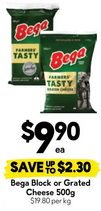 Drakes Bega Block or Grated Cheese offer