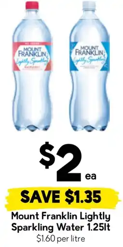 Drakes Mount Franklin Lightly Sparkling Water offer