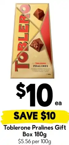 Drakes Toblerone Pralines Gift Box offer