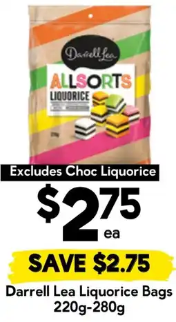 Drakes Darrell Lea Liquorice Bags offer