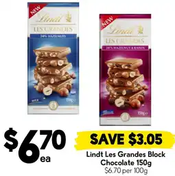Drakes Lindt Les Grandes Block Chocolate offer
