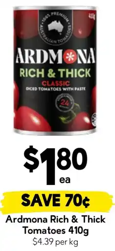 Drakes Ardmona Rich & Thick Tomatoes offer