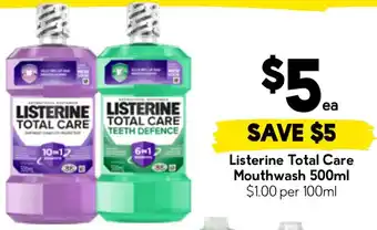 Drakes Listerine Total Care Mouthwash offer