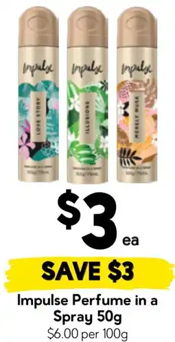 Drakes Impulse Perfume in a Spray offer