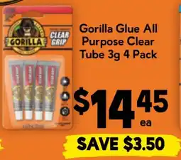Drakes Gorilla Glue All Purpose Clear Tube offer