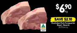 Drakes Australian Pork Forequarter Roast - Bone In offer