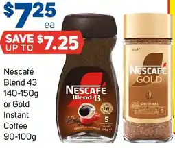 Foodland Nescafé Blend 43 g or Gold offer