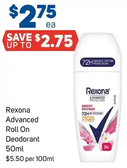 Foodland Rexona Advanced Roll On Deodorant offer
