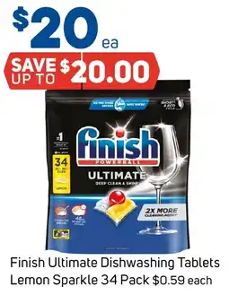 Foodland Finish Ultimate Dishwashing Tablets Lemon Sparkle offer