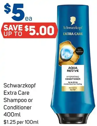 Foodland Schwarzkopf Extra Care Shampoo or Conditioner offer