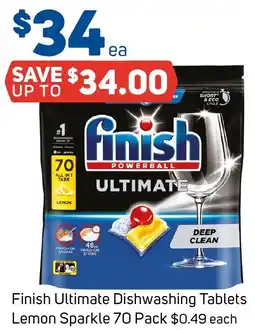 Foodland Finish Ultimate Dishwashing Tablets Lemon Sparkle offer