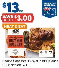 Foodland Beak & Sons Beef Brisket in BBQ Sauce offer