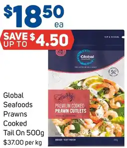 Foodland Global Seafoods Prawns Cooked Tail On offer