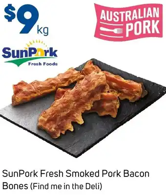 Foodland SunPork Fresh Smoked Pork Bacon Bones offer